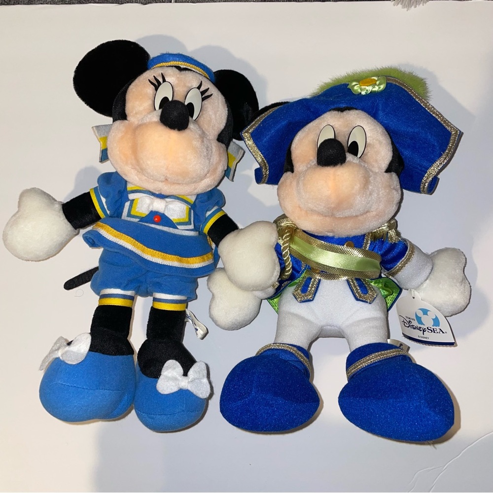 DISNEY Plush MICKEY and MINNIE MOUSE SEA COMMEMORATING THE OPENING TOKYO